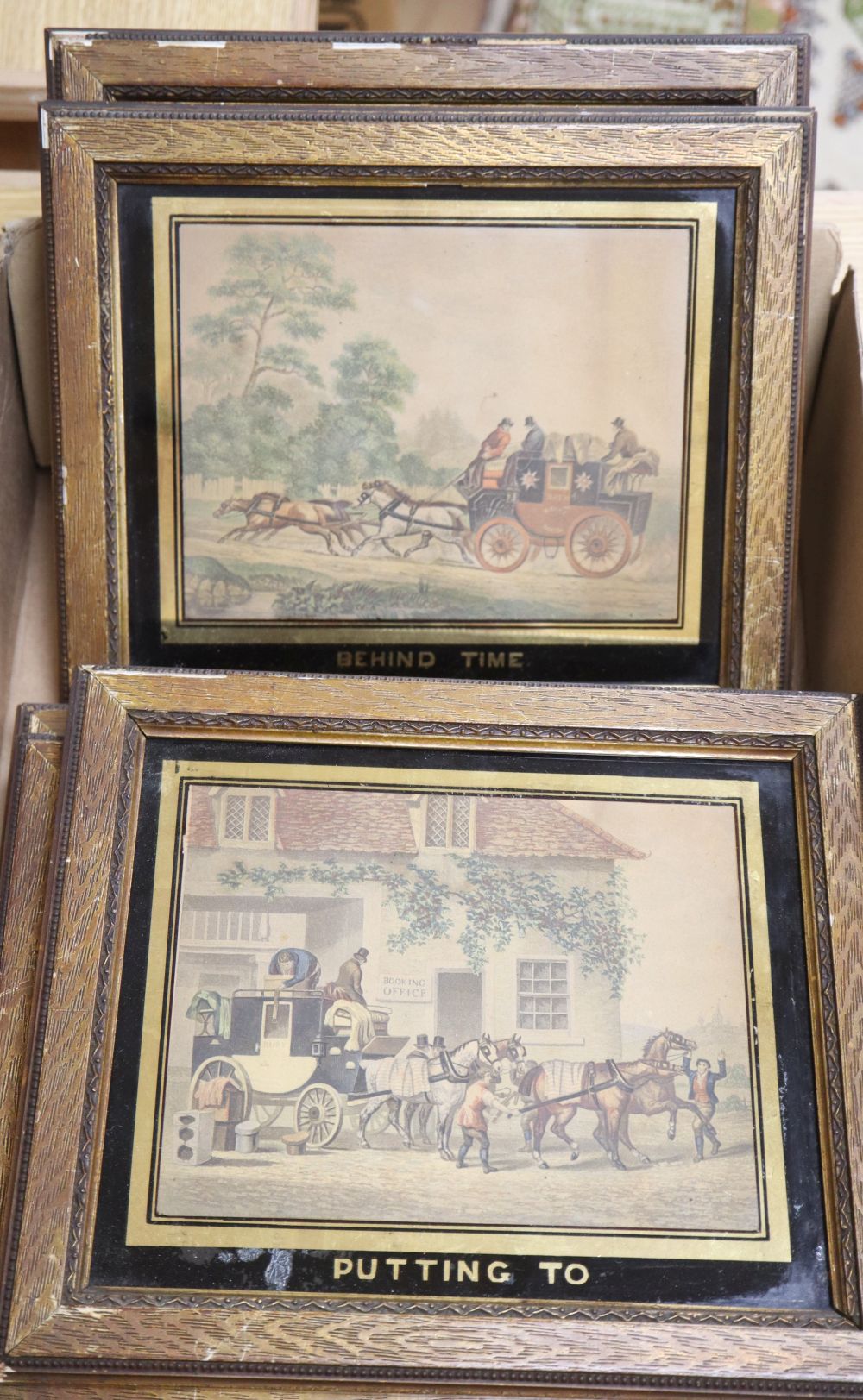 A set of six coaching prints